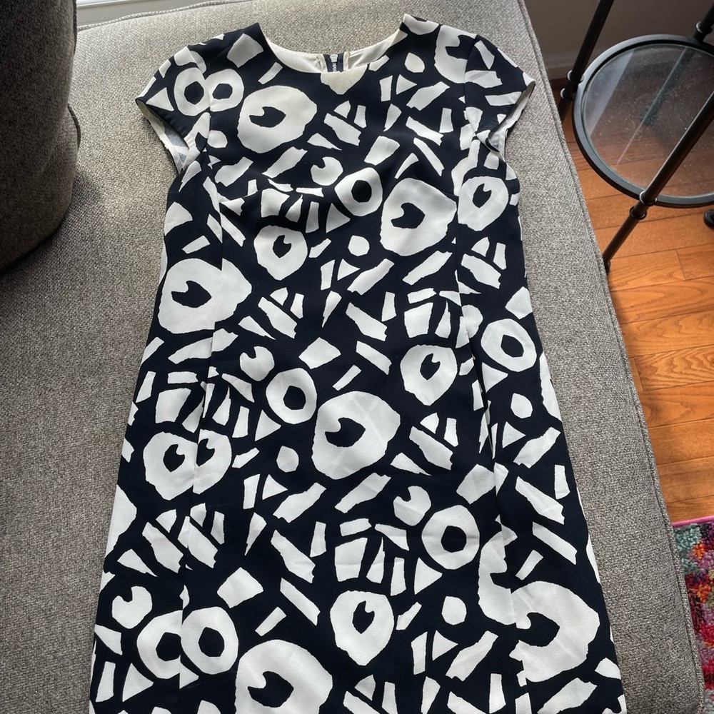 Loft Abstract Print Shift Dress